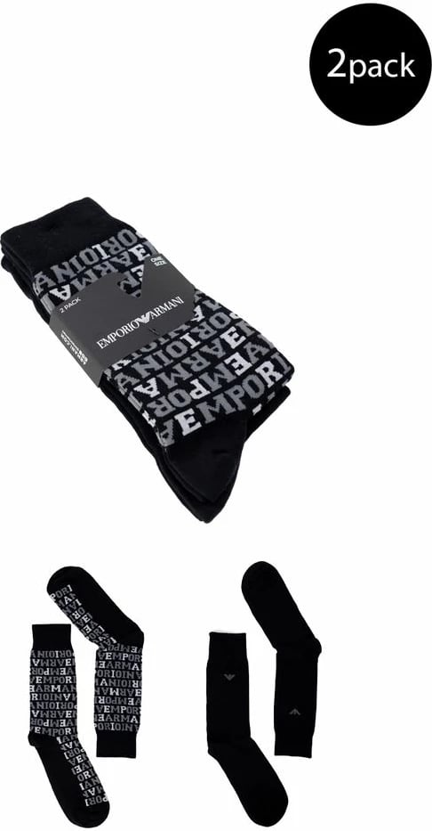 Çorape për meshkuj Emporio Armani, e zezë