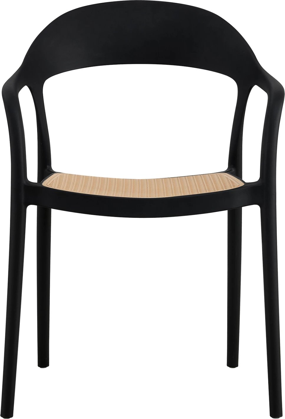 Karrige CLEO polipropileni, e zezë me ndenjëse bezhë, FH5935.02, 57x53x81H cm