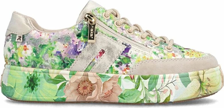 Këpucë platforme për femra Rieker, të gjelbra