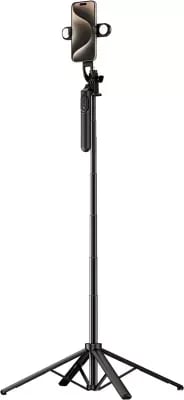 Selfie stick/tripod Wozinsky WH181D-Y1S, 1.75m, me dy llampa LED, mbajtëse telefoni, e zezë