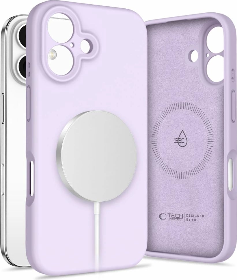 Mbështjellës Tech-Protect Liquid Silicone MagSafe për iPhone 16, Violet