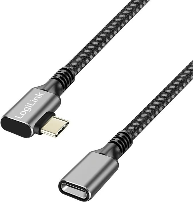 Kabllo zgjatuese USB-C LogiLink CUA0112, USB 3.2 Gen1, Power Delivery, 2m, e zezë