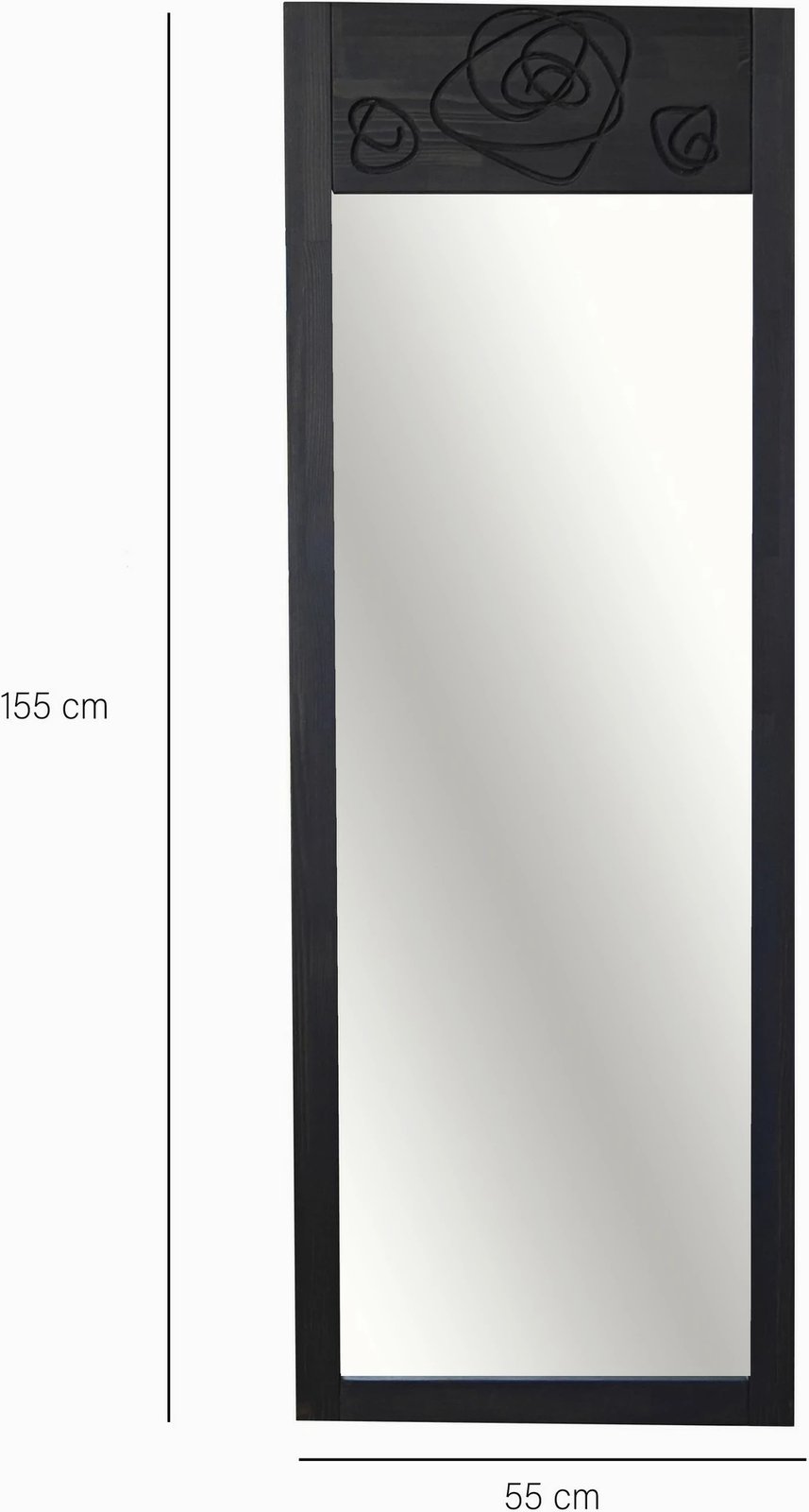 Pasqyrë Cheval Skye Decor, trëndafila, ngjyrë antracit