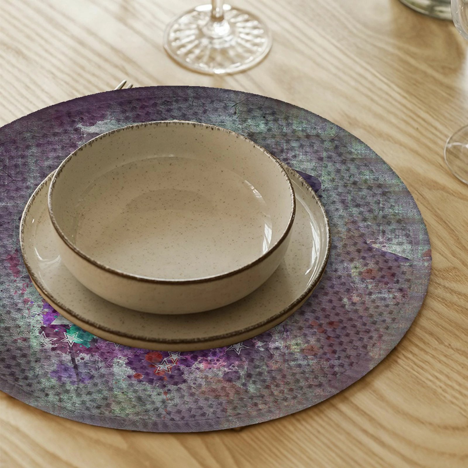 Set nënshtruesish tavoline Hermia Concept, shumëngjyrësh, 4 copë, 37cm