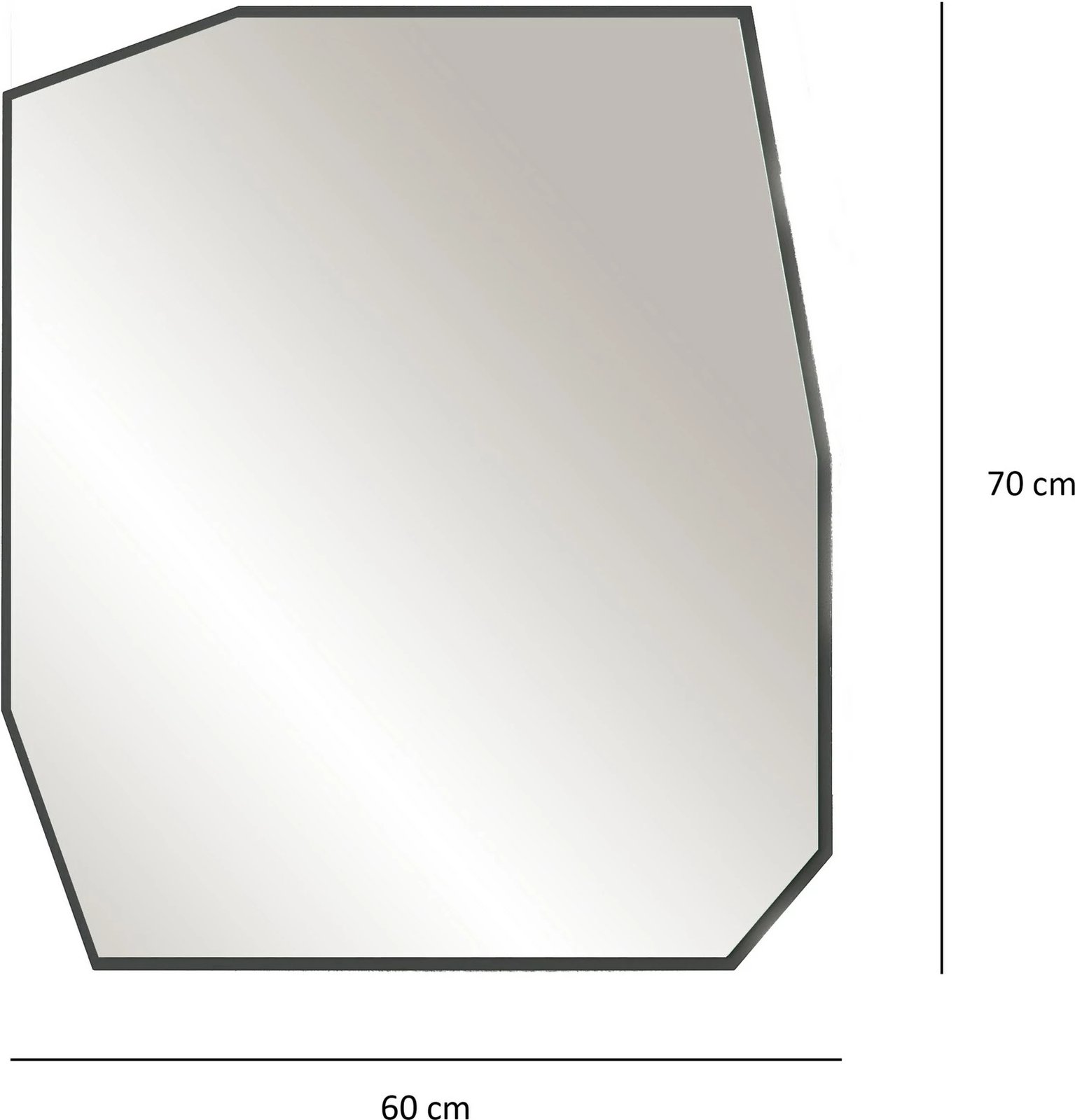 Pasqyrë dekorative, ngjyrë e zezë, Skye Decor, Quartz