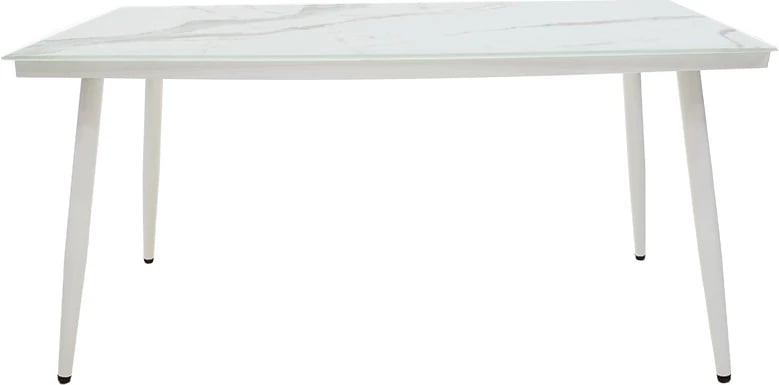 Tavolinë Zeren metalike, xham, 160x90x78cm