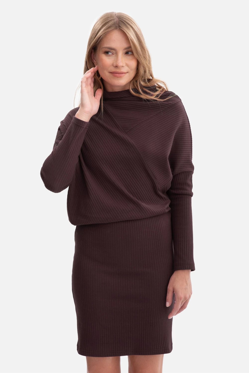 Fustan për femra BeWear 218625, kafe