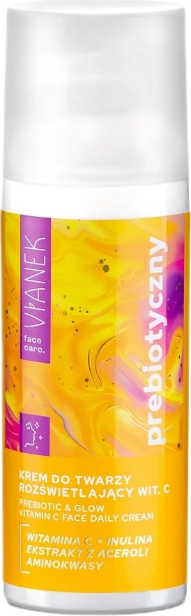 Krem fytyre për femra VIANEK Prebiotic Brightening me Vitaminë C, 50ml