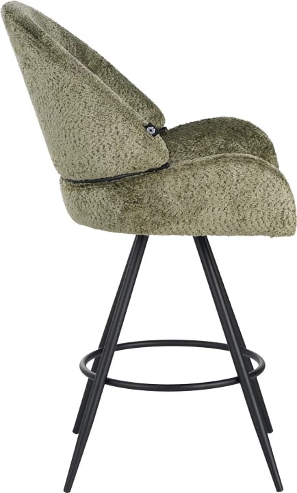 Karrige për bar rrotulluese Morea, ngjyrë menta, këmbë metalike të zeza, 68x66x82.5cm