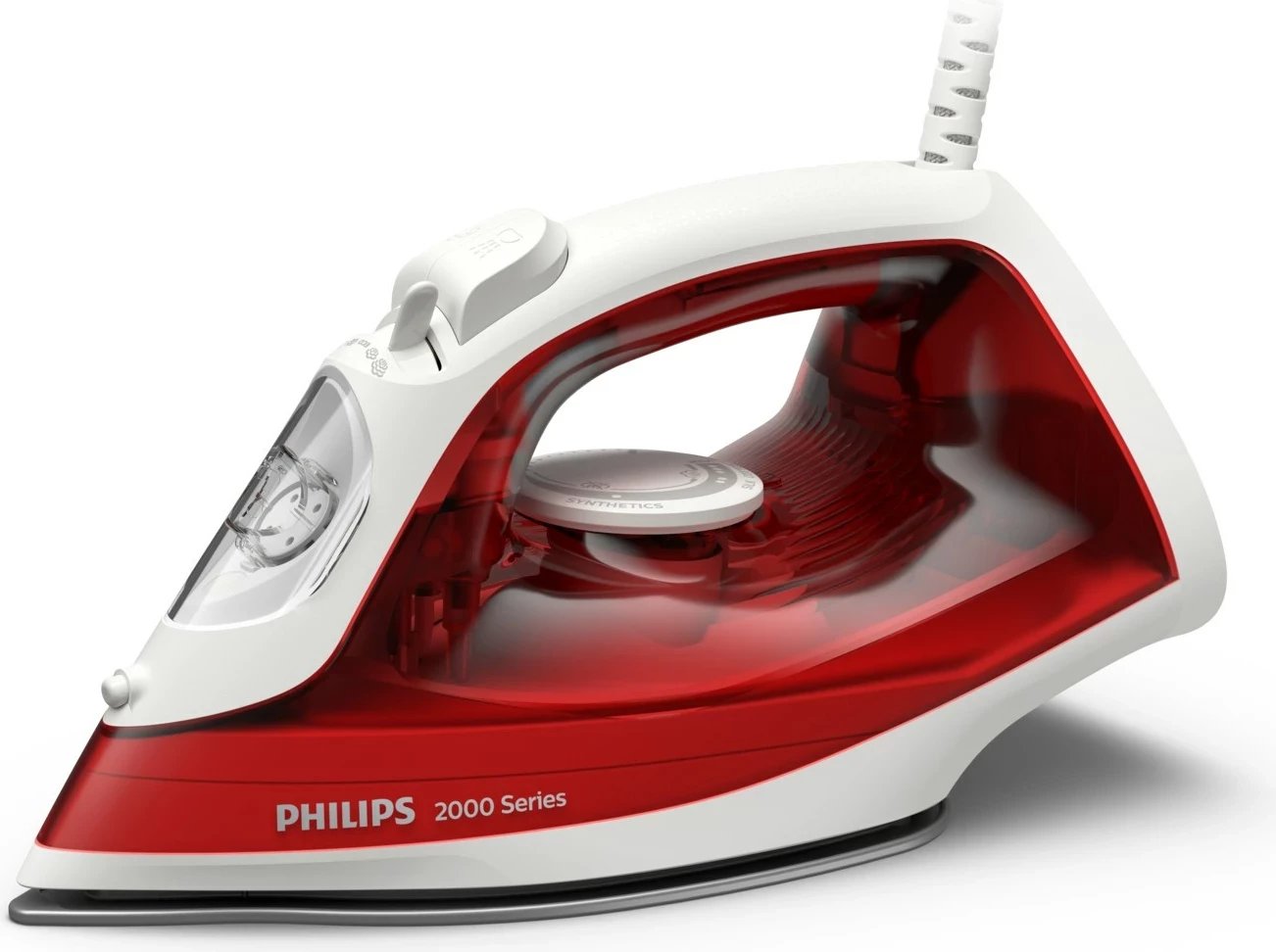 Hekur me avull Philips DST 2010/40, 2000 W, Taban jo ngjitës, Kuq, Bardhë