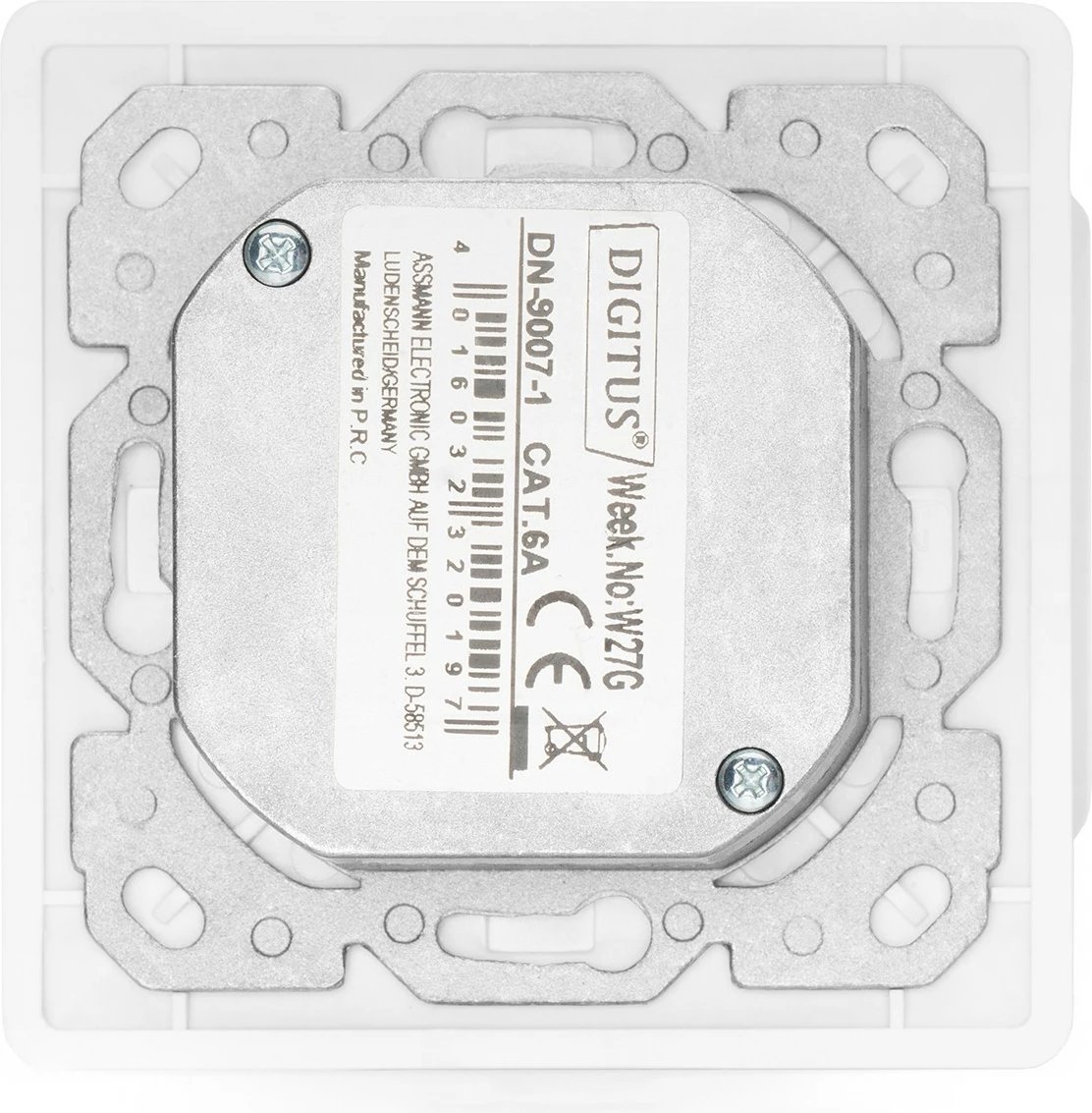 Prizë rrjeti Digitus Cat6a 2xRJ45, e bardhë, Unterputz