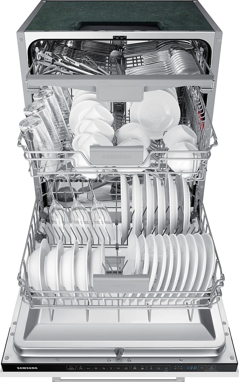 Enëlarëse e integruar, Samsung, DW60CG550I00ET, 14 sete, klasë energjie D, Auto Open