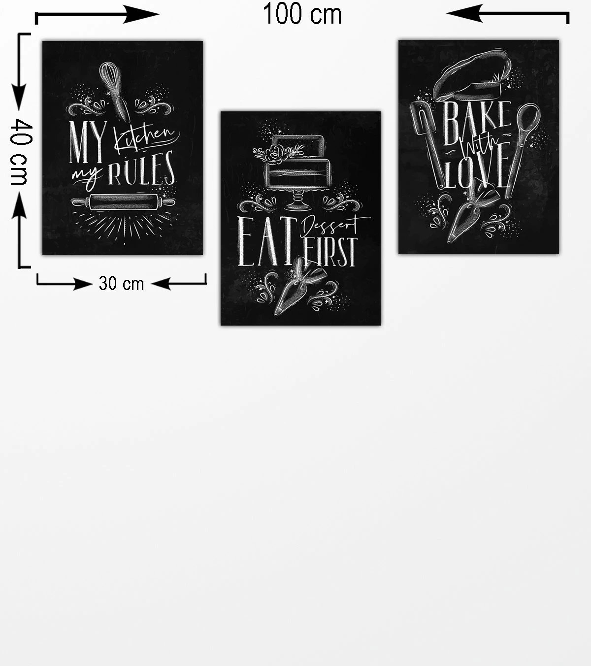 Pikturë dekorative MDF (3 pjesë), Wallity, MDF0096