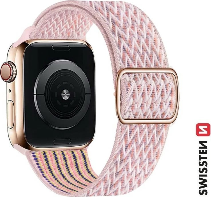 Rrip për Apple Watch Swissten 42 / 44 / 45 / 49 mm, rozë