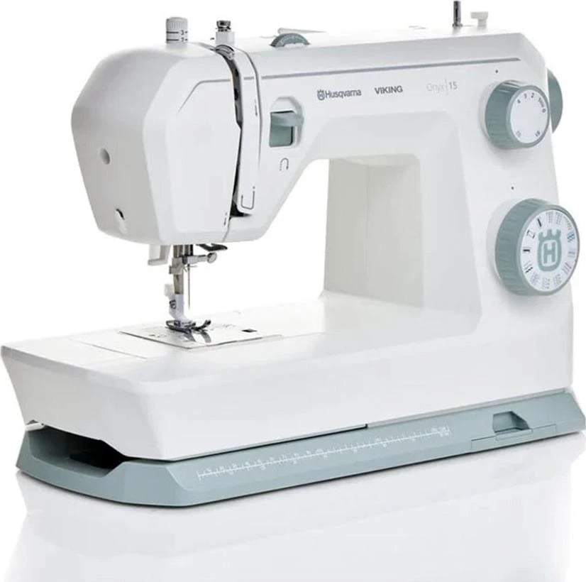 Makine qepëse Husqvarna Onyx 15, mekanike, e bardhë