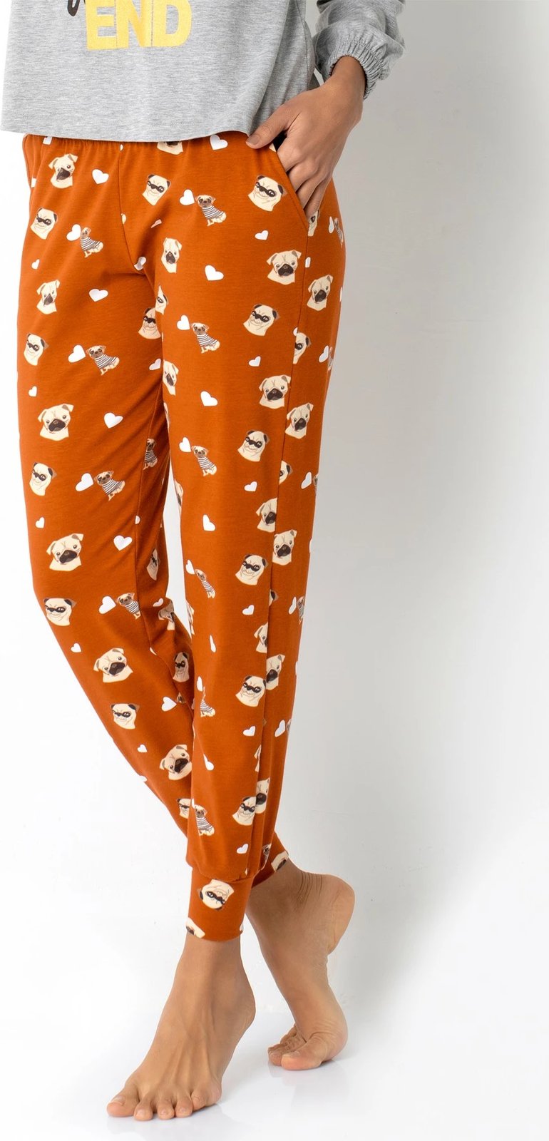 Set pizhamash për gra, Jumeon, 002-000667, ngjyrë gri