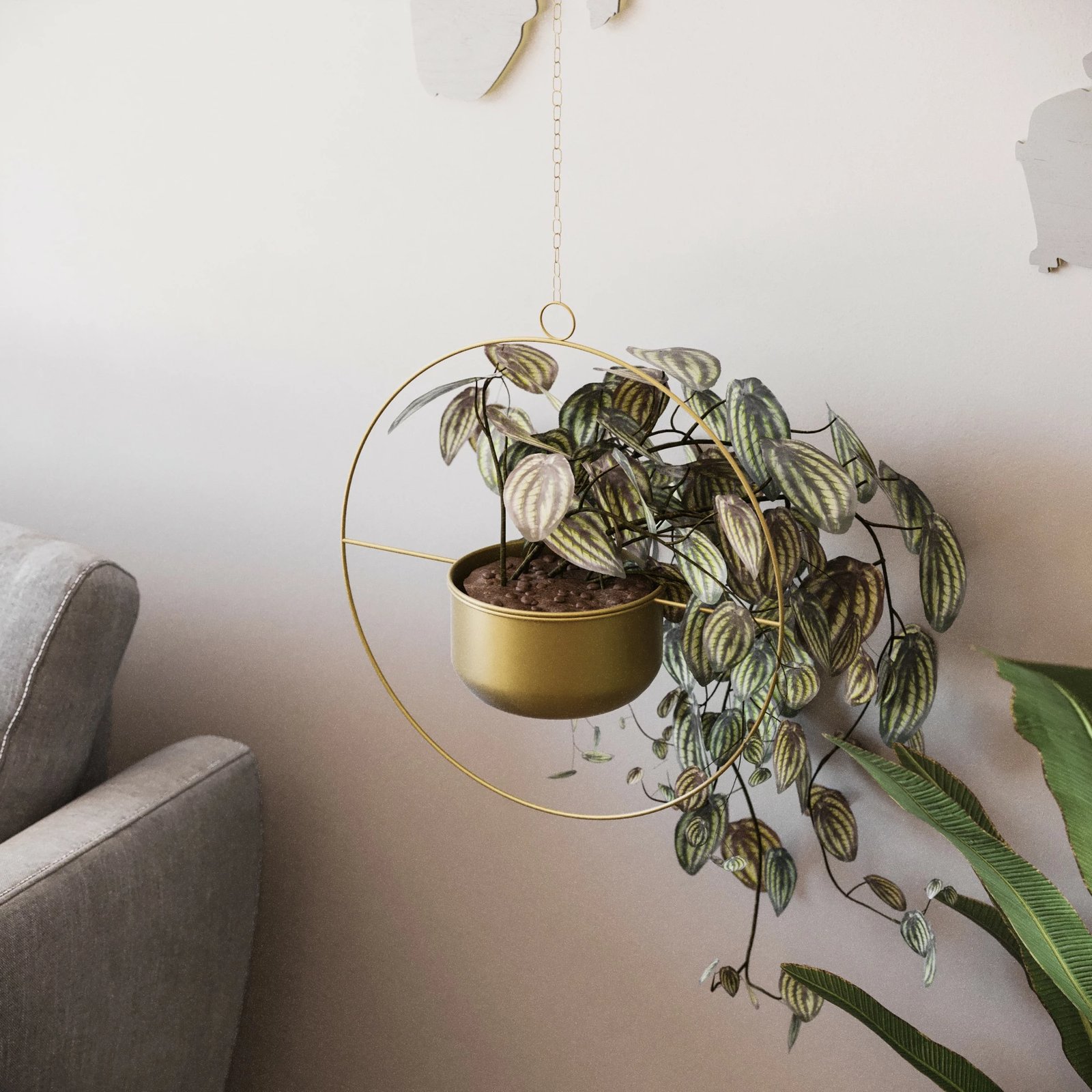 Vazo dekorative ngjyrë ari, Aberto Design, Payanda