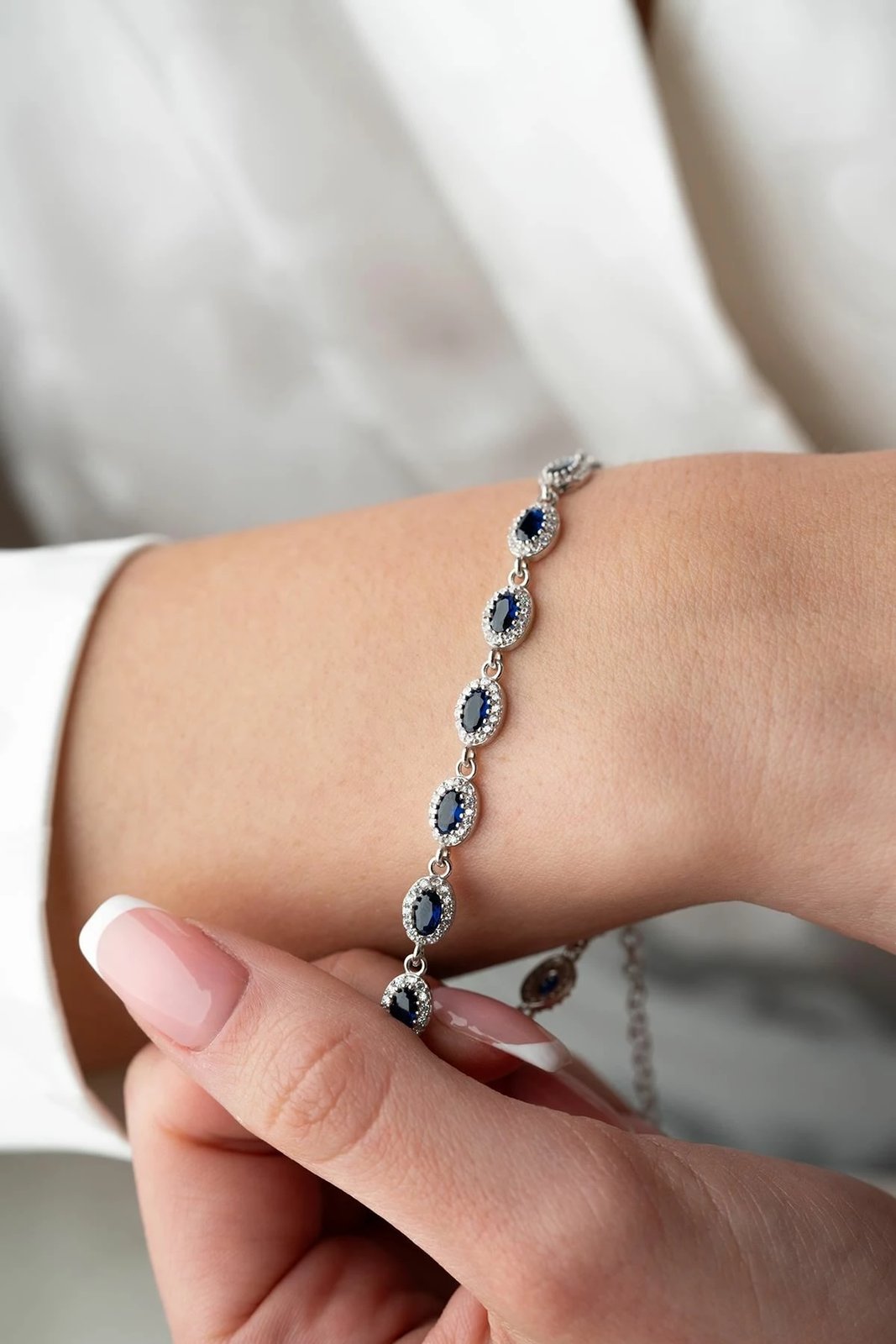 Byzylyk argjendi Jumeon, ngjyrë argjendi dhe kaltër, NRZ1000377