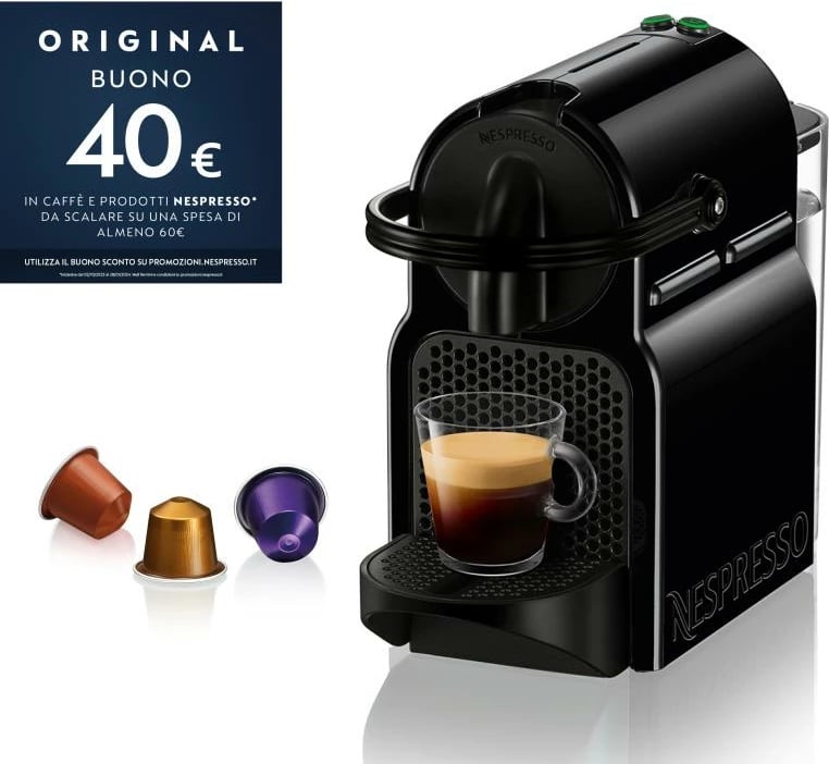 makinë kafeje, De'Longhi, Nespresso Inissia EN80B, 0.8L, 19 bar, klasë energjie A, e zezë