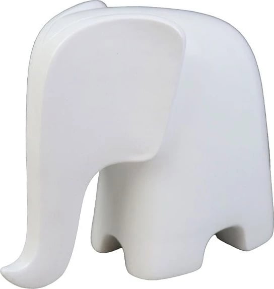 Dekor elefant i bardhë, polirezine, 18.5x8.5x16cm