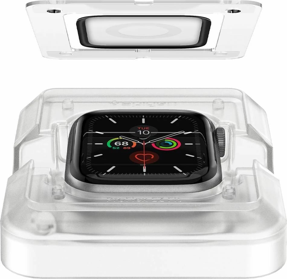 Mbrojtës ekrani Spigen ProFlex EZ Fit Hybrid Glass për Apple Watch 4/5/6/SE 44mm, 2 copë, Zi