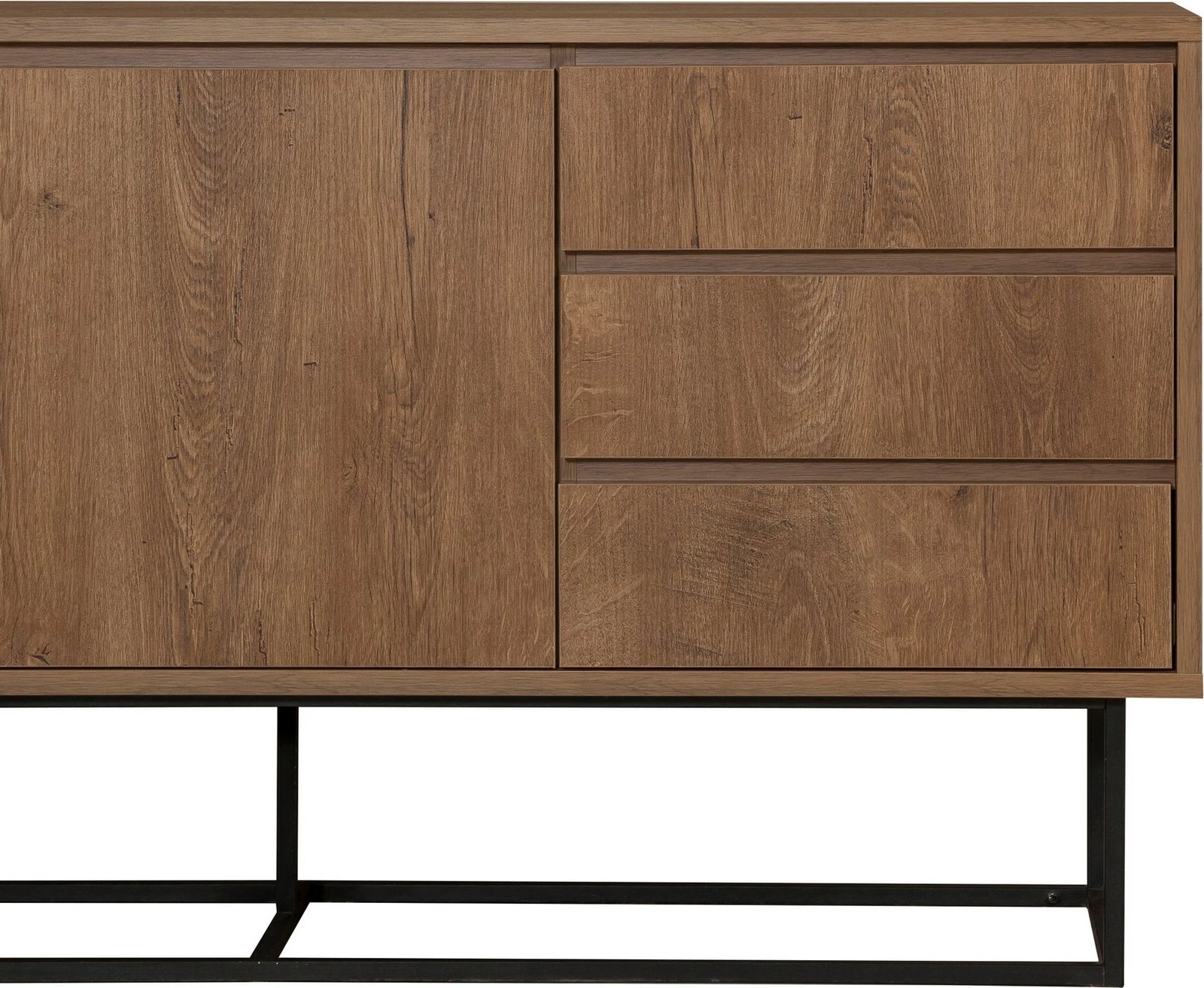 Set mobiljesh për dhomë dite, ngjyrë arre dhe e zezë, Laxus Takım 14