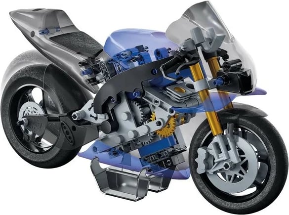 Set ndërtimi Clementoni Laboratory of Mechanics Yamaha M1, plastikë, 200 pjesë, për fëmijë 8+