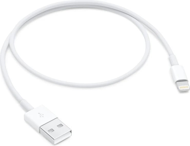 Kabllo karikuese Lightning USB Apple, 0.5m, e bardhë