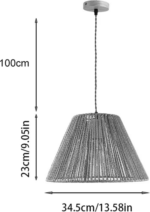 Llambë tavani Lubuto, metal dhe litar natyral, 34.5x23cm Llambë tavani Lubuto, metal dhe litar natyral, 34.5x23cm