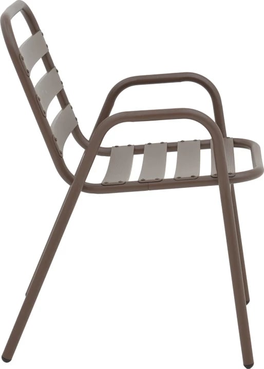 Tavolinë me karrige për terasë, ngjyrë kafe, Φ60x70cm