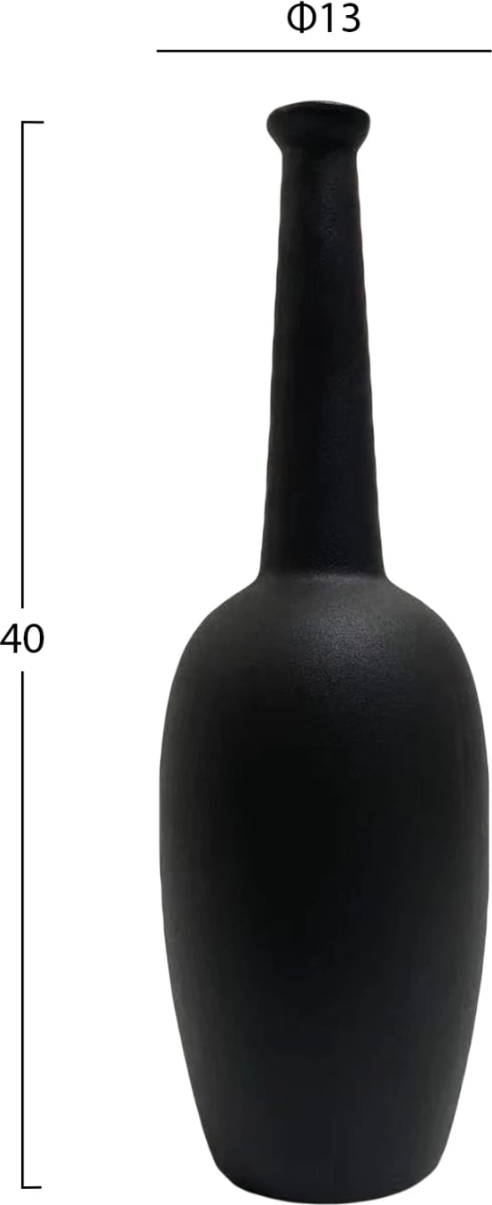 Dekor tavoline qeramike ELENDIL FH4591.02, ngjyrë e zezë mat, Φ13x40Hcm Dekor tavoline qeramike ELENDIL FH4591.02, ngjyrë e zezë mat, Φ13x40Hcm