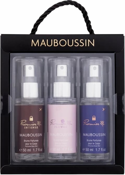 Set Body Mist për femra Mauboussin Promise Me Intense, Promise Me Flower, Promise Me, 3x50ml