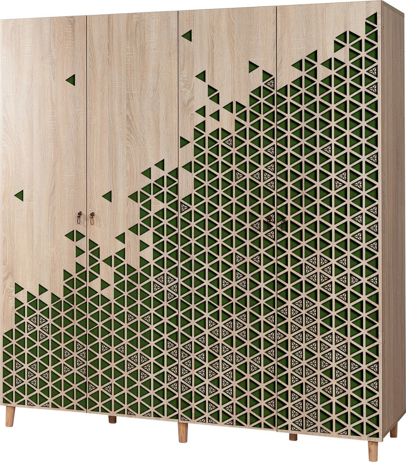 Dollap Hanah Home, İmaj-121, ngjyrë lisi Sonoma, 180x192x52cm