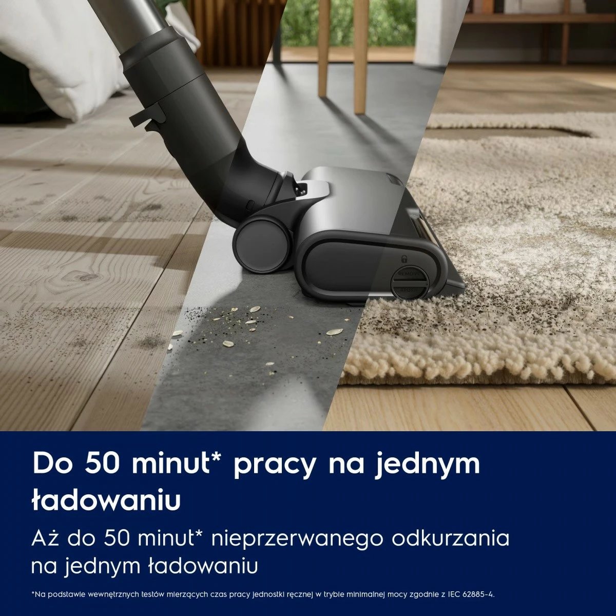 Fshesë me korrent pa kabllo, Electrolux Clean 600 EP61CB21OG, depozitë 0.6 L, deri 50 min, 79 dB, jeshile