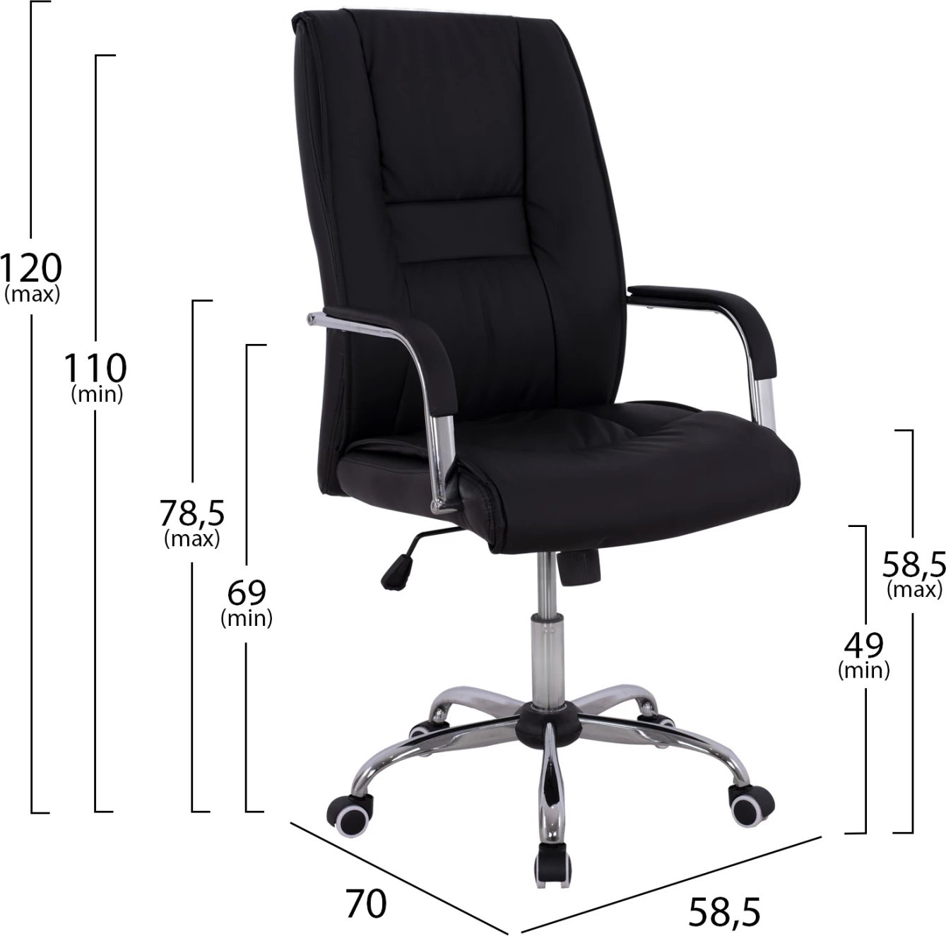 Karrige menaxheri për zyre, FH1106.01, ngjyrë e zezë