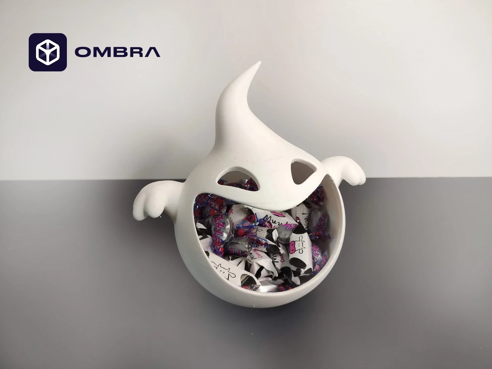 Pjatë Dekorative në formë Fantazme (Candy Bowl) - e bardhë