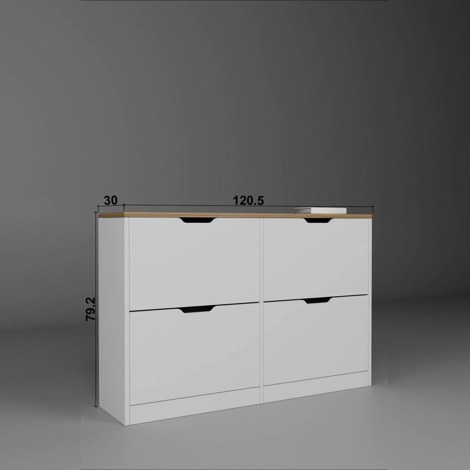 Dollap për këpucë Skye Decor, ngjyrë e bardhë mat, Duru - 1750