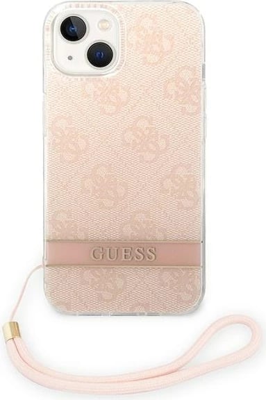 Mbështjellës Guess GUOHCP14MH4STP për iPhone 14 Plus 6.7", rozë me varëse Mbështjellës Guess GUOHCP14MH4STP për iPhone 14 Plus 6.7", rozë me varëse