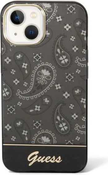Mbështjellës Guess Bandana Paisley për iPhone 14 Plus 6.7", i zi, hardcase Mbështjellës Guess Bandana Paisley për iPhone 14 Plus 6.7", i zi, hardcase