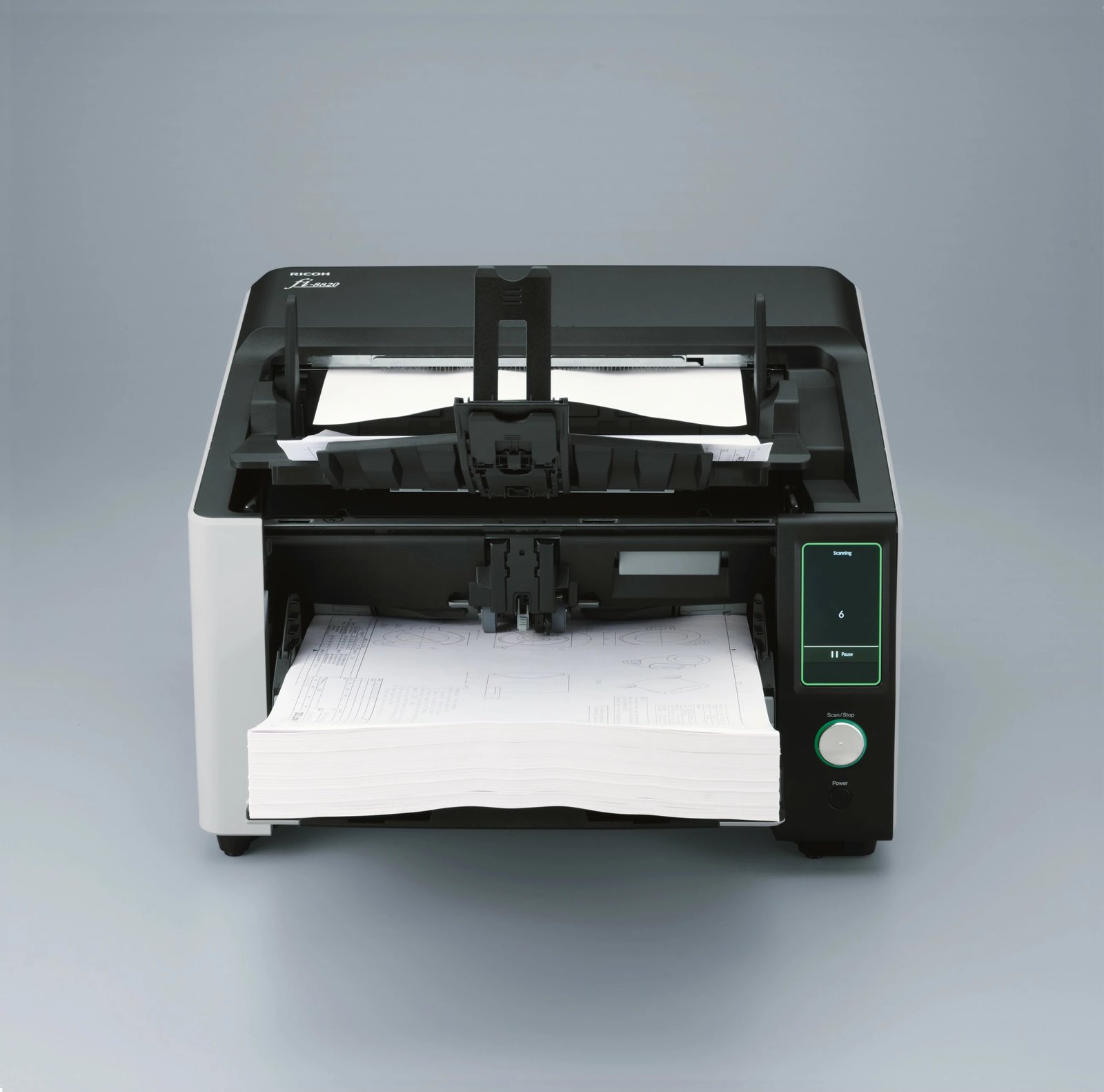 Skaner dokumentesh Ricoh FI-8820, LCD touchscreen, duplex, kapacitet 500 fletë, A3