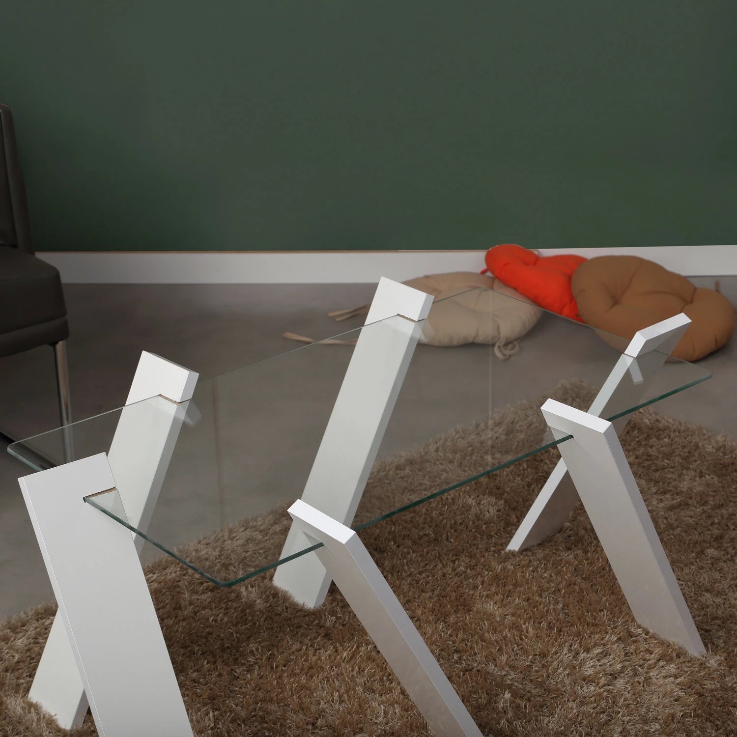 Tavolinë kafeje Hanah Home, Roman Maxi, e bardhë me shkëlqim