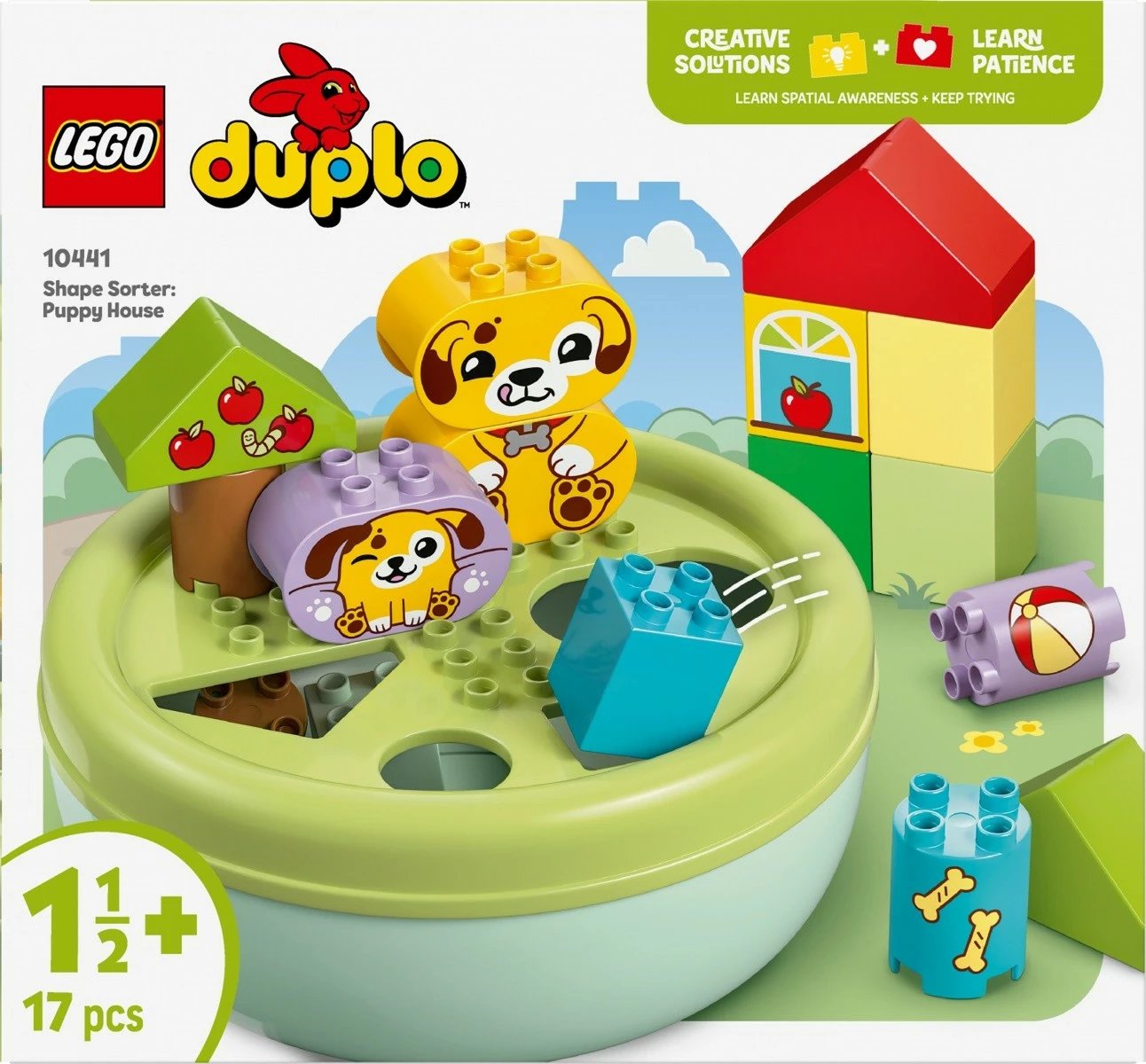 Set lodrash LEGO DUPLO 10441 Shape Sorter: Puppy House, 17 pjesë, shumëngjyrëshe