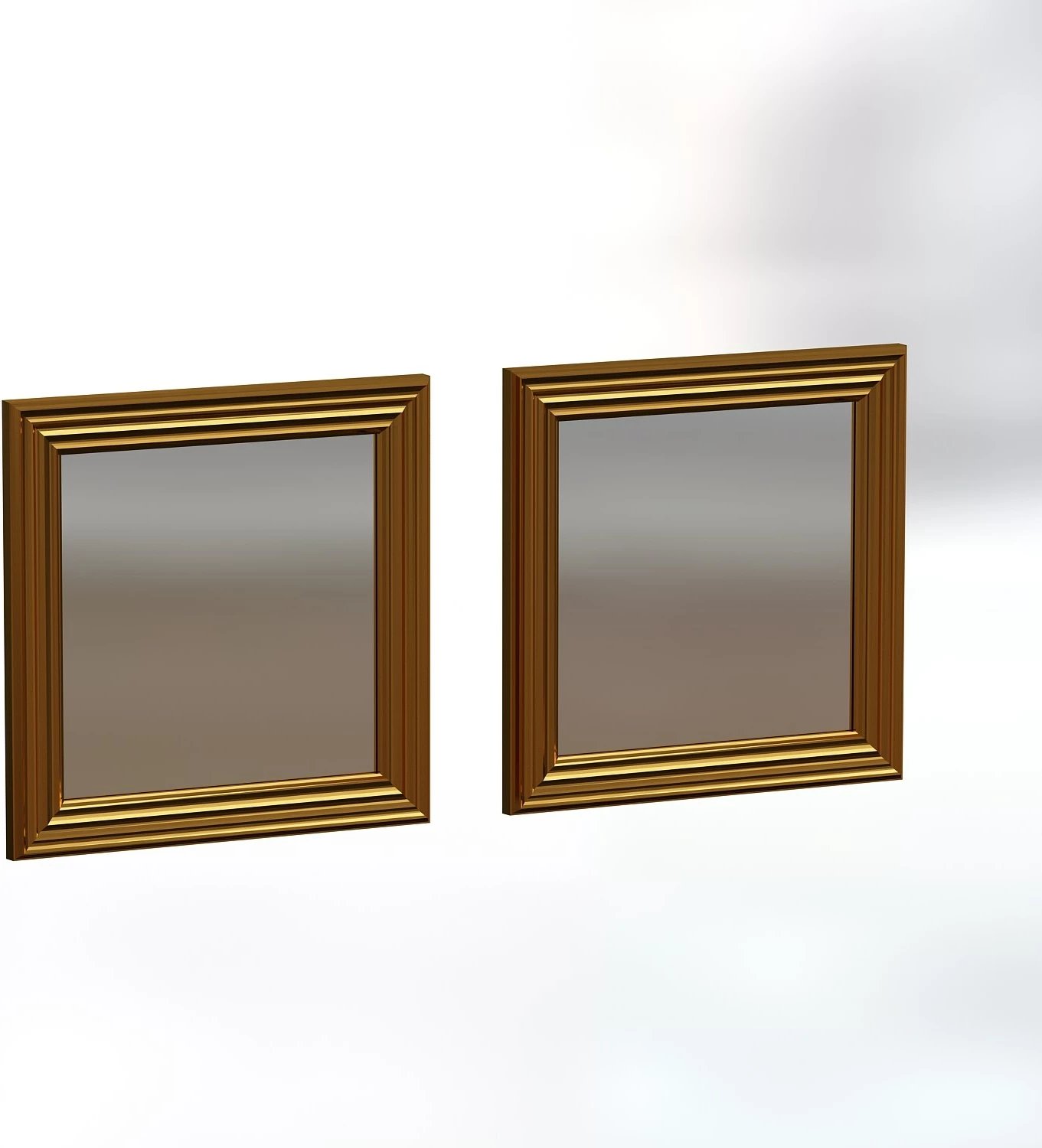 Set pasqyrash (2 copë), Skye Decor, ngjyrë ari