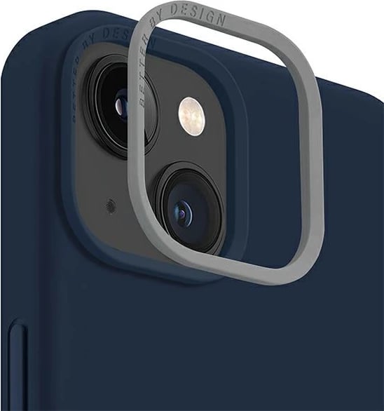 Mbështjellës UNIQ Lino për iPhone 14 Plus, silikon, kaltër