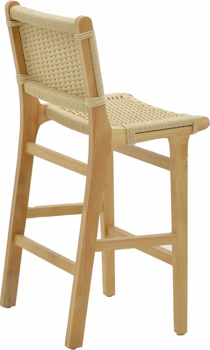 Karrige për bar Julien dru gome natyral-litar natyral 45x46x95cm