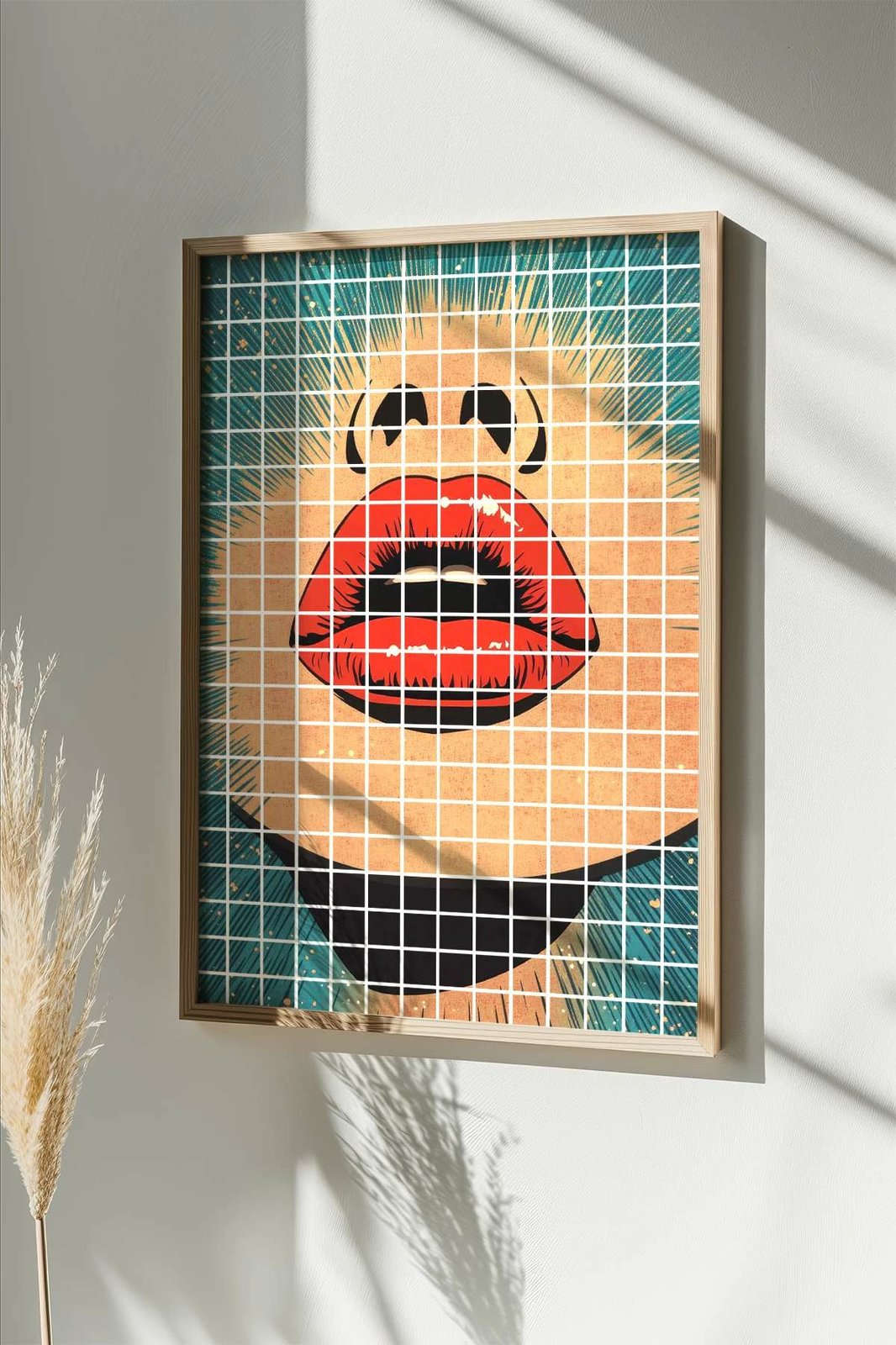 Pikturë dekorative me kornizë, shumëngjyrëshe, Popkare3, 33x48cm