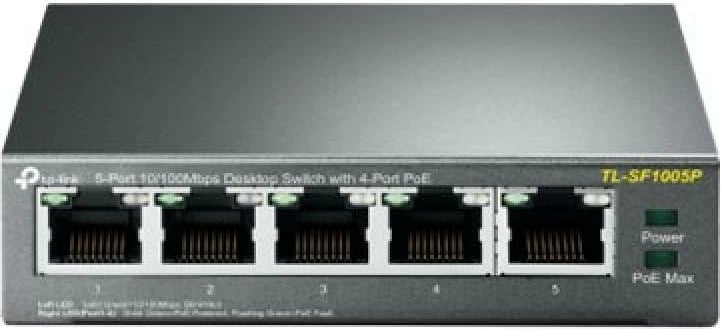 Switch, TP-Link, TL-SF1005P, 5 porte 10/100Mbps me 4 PoE