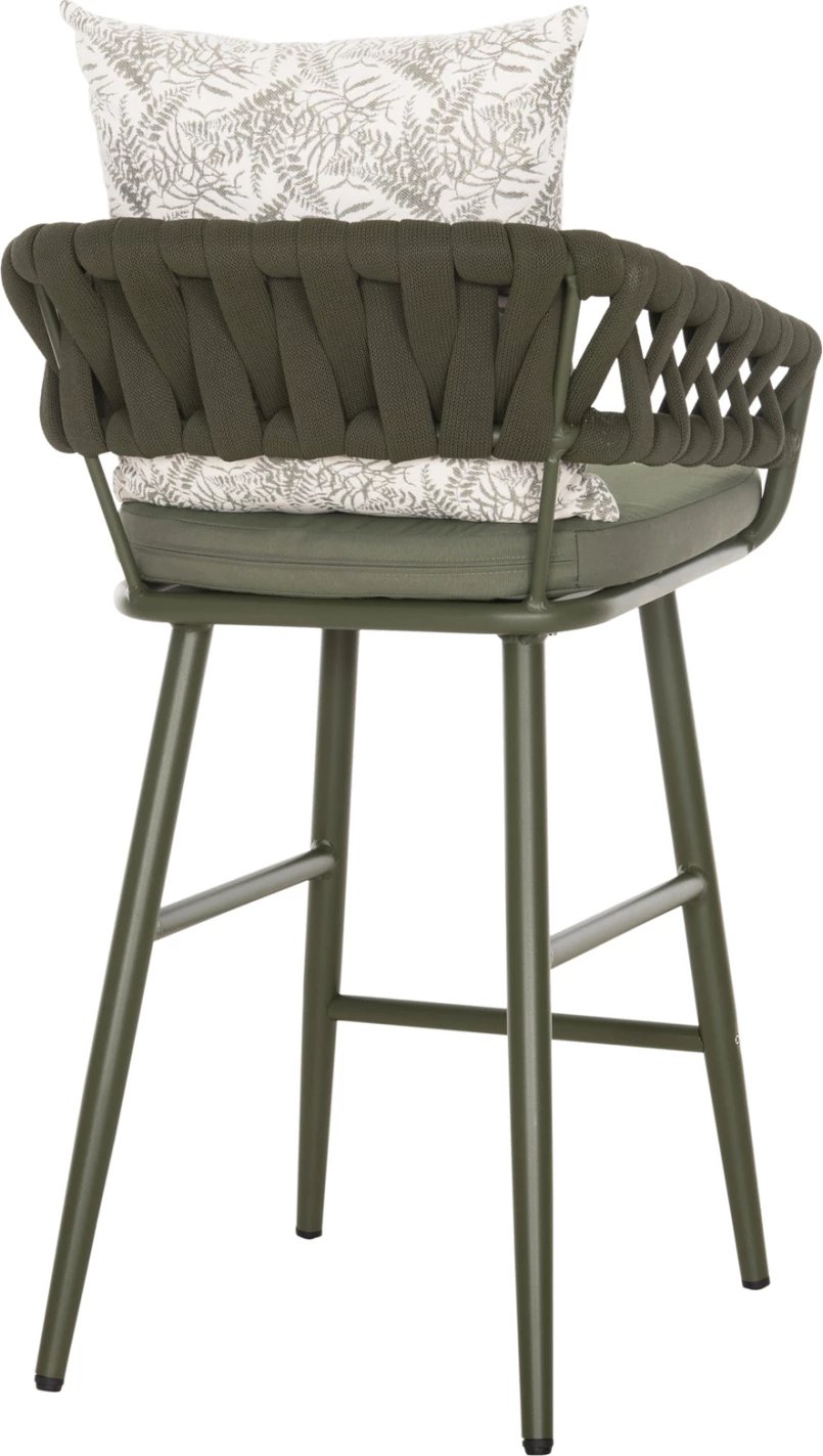 Karrige për bar alumini CAMDEN FH6142.09 jastëk shpine me dizajn print - ulli i errët 56x60x108Hcm