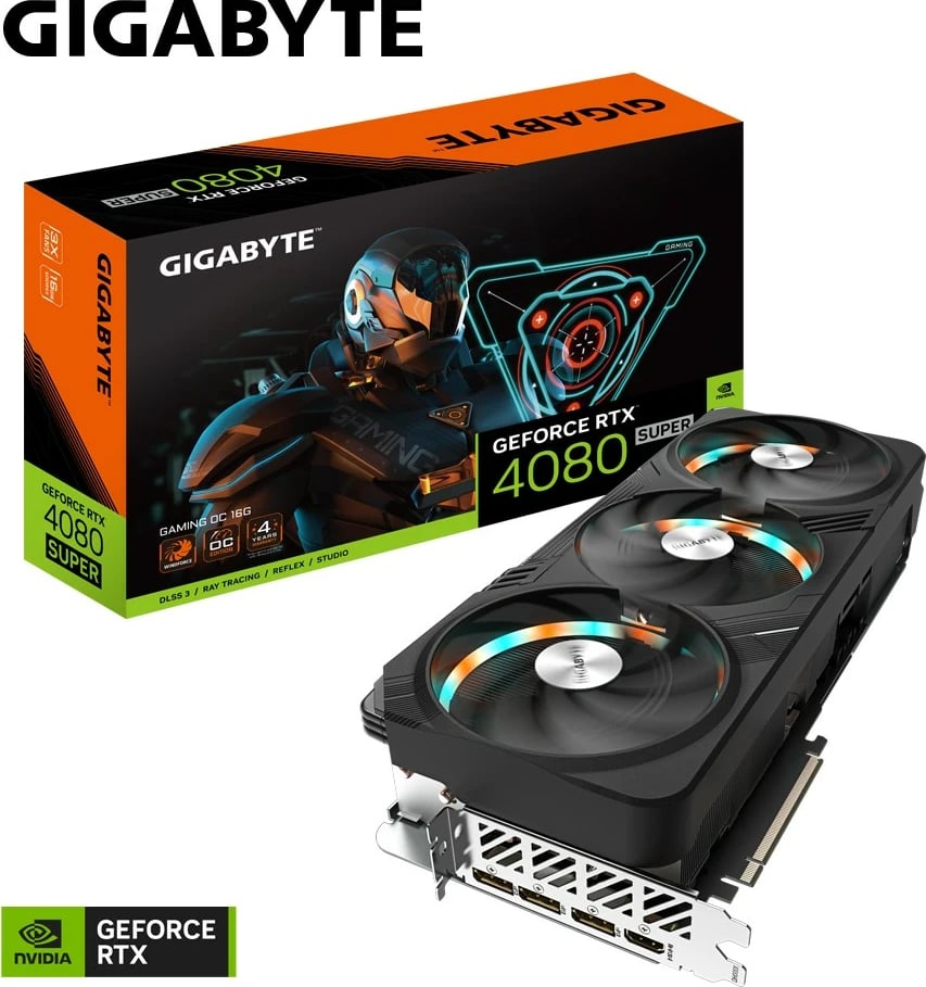 Kartelë grafike Gigabyte GeForce RTX 4080 SUPER OC 16G, 16 GB, PCI Express 4.0, e zezë
