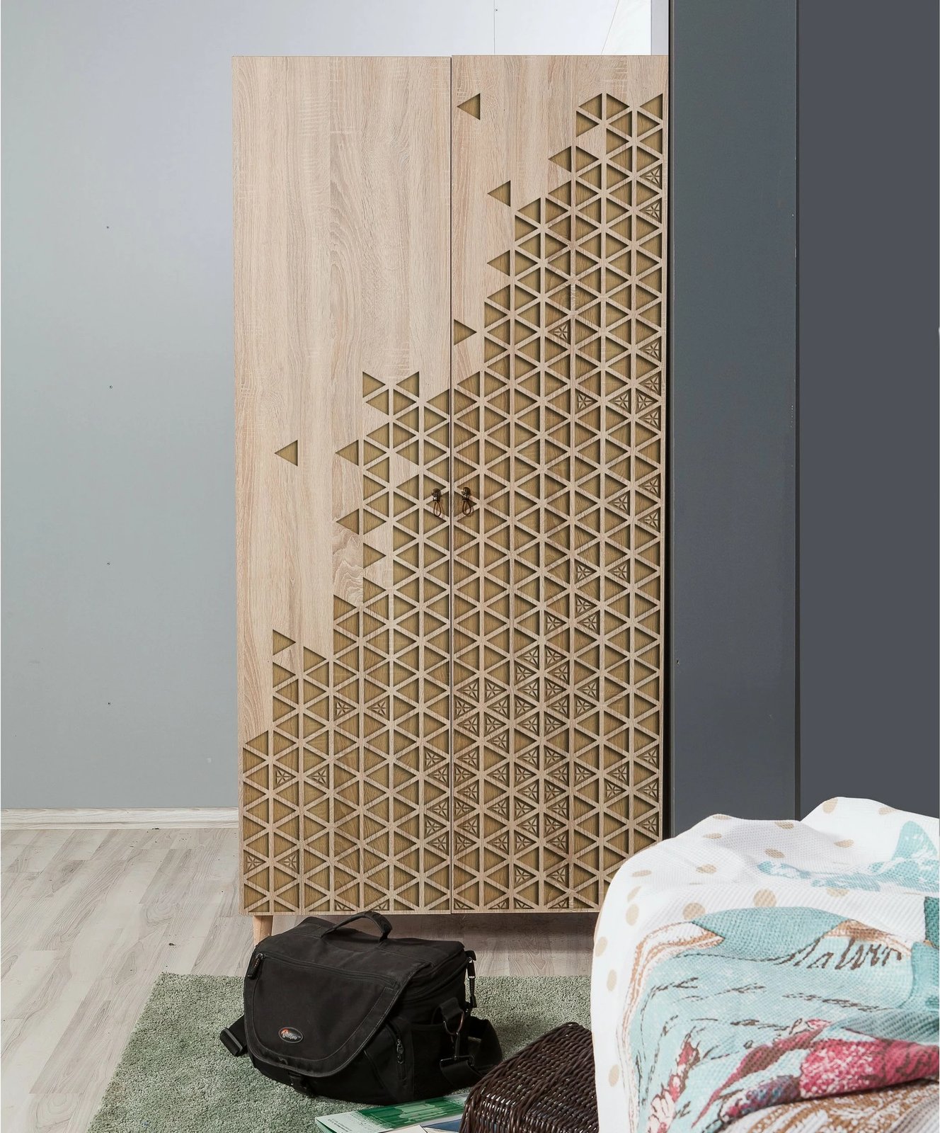 Dollap Hanah Home, Stil - 120, ngjyrë lisi Sonoma